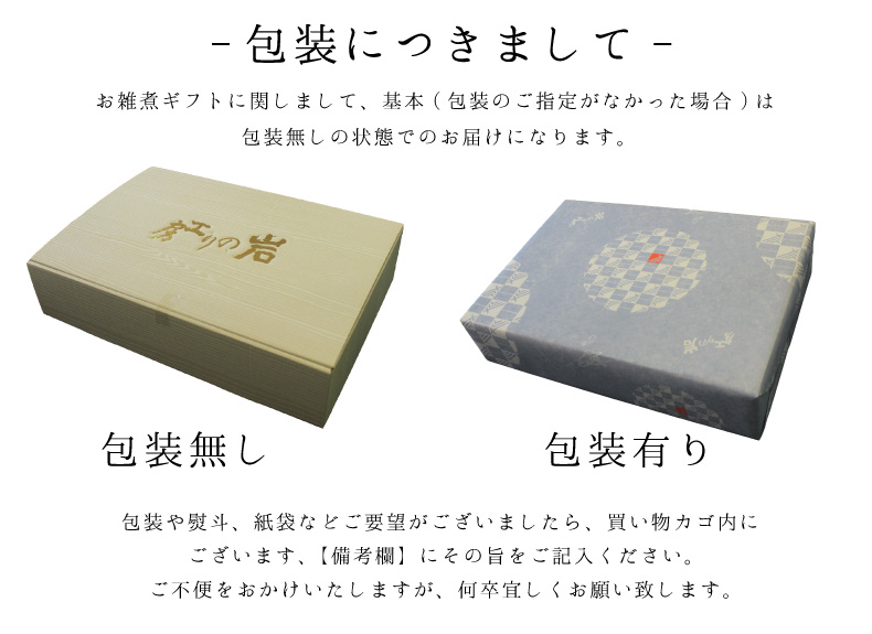 包装について